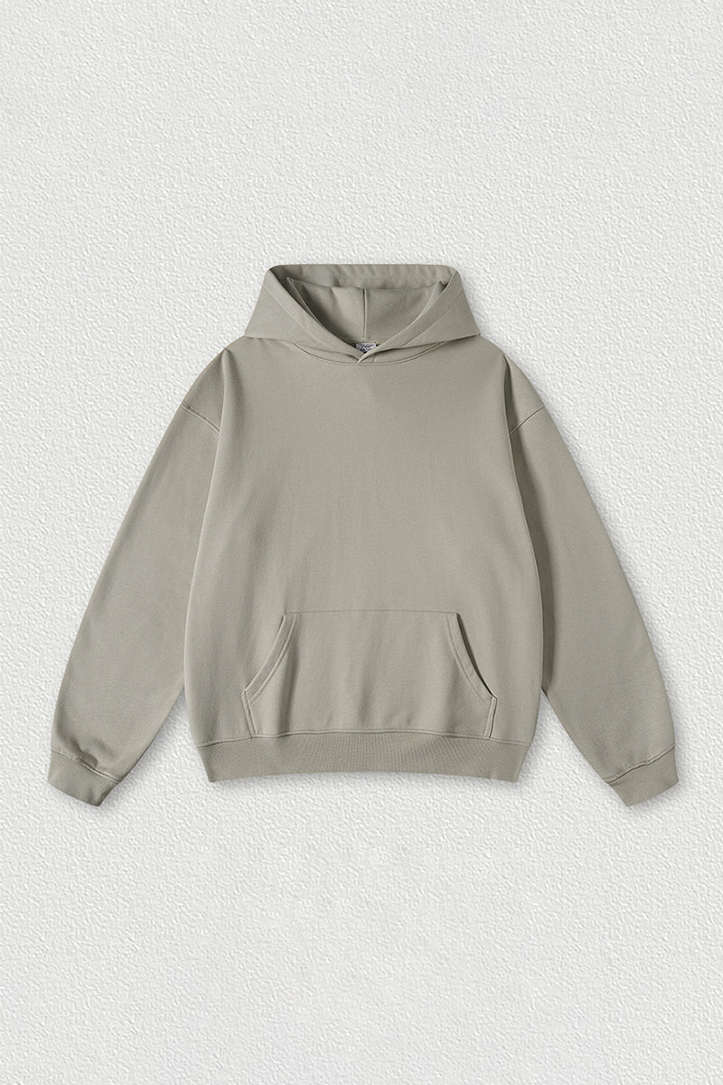 Solid color hoodie terry sweatshirt