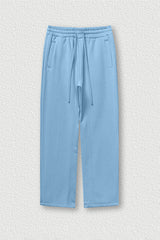 Solid Color Fleece-Lined Sweatpants - Winter Thermal Straight Leg Pants