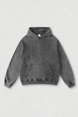 Distressed batik couple's loose sweatshirt