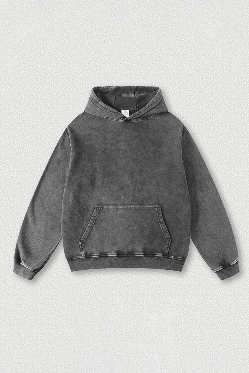Distressed batik couple's loose sweatshirt