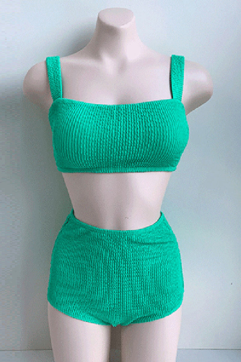 Women's Mint Textured Triangle Cup Bikini Set