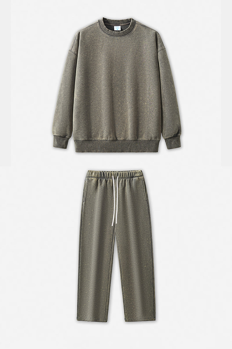 Unisex Vintage Washed Sweatsuit Set