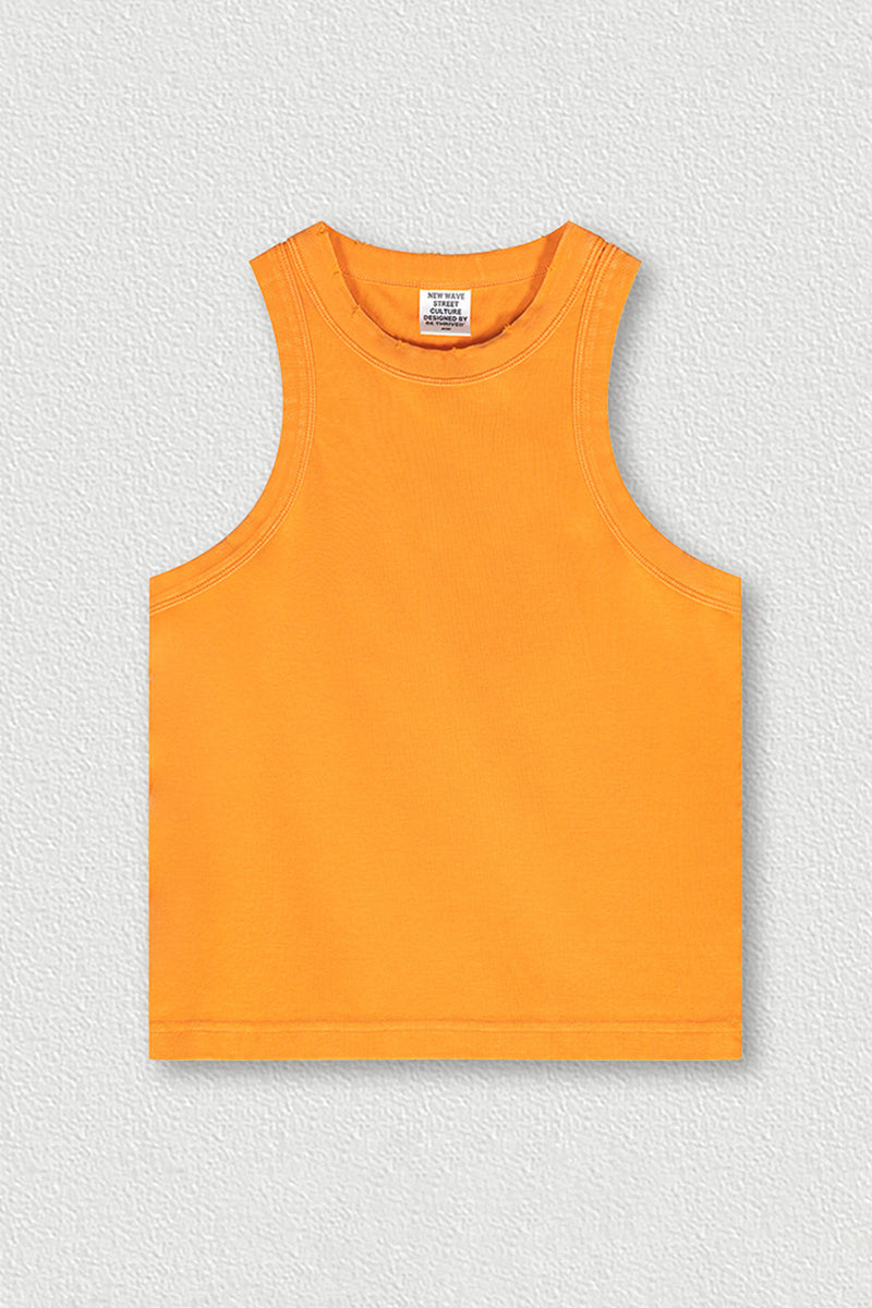 Vintage Distressed Slim-Fit Tank Top