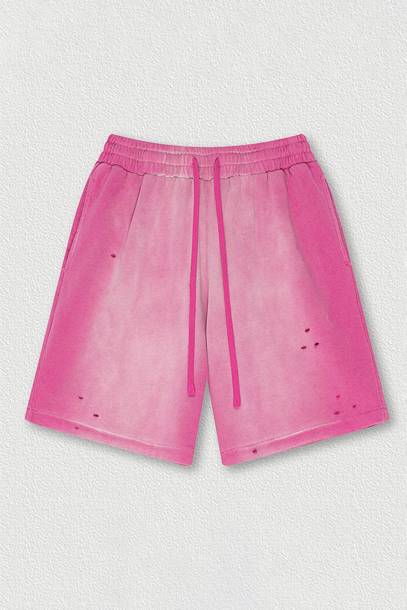 Distressed Athletic Shorts - Unisex Loose Fit Ripped Casual Shorts