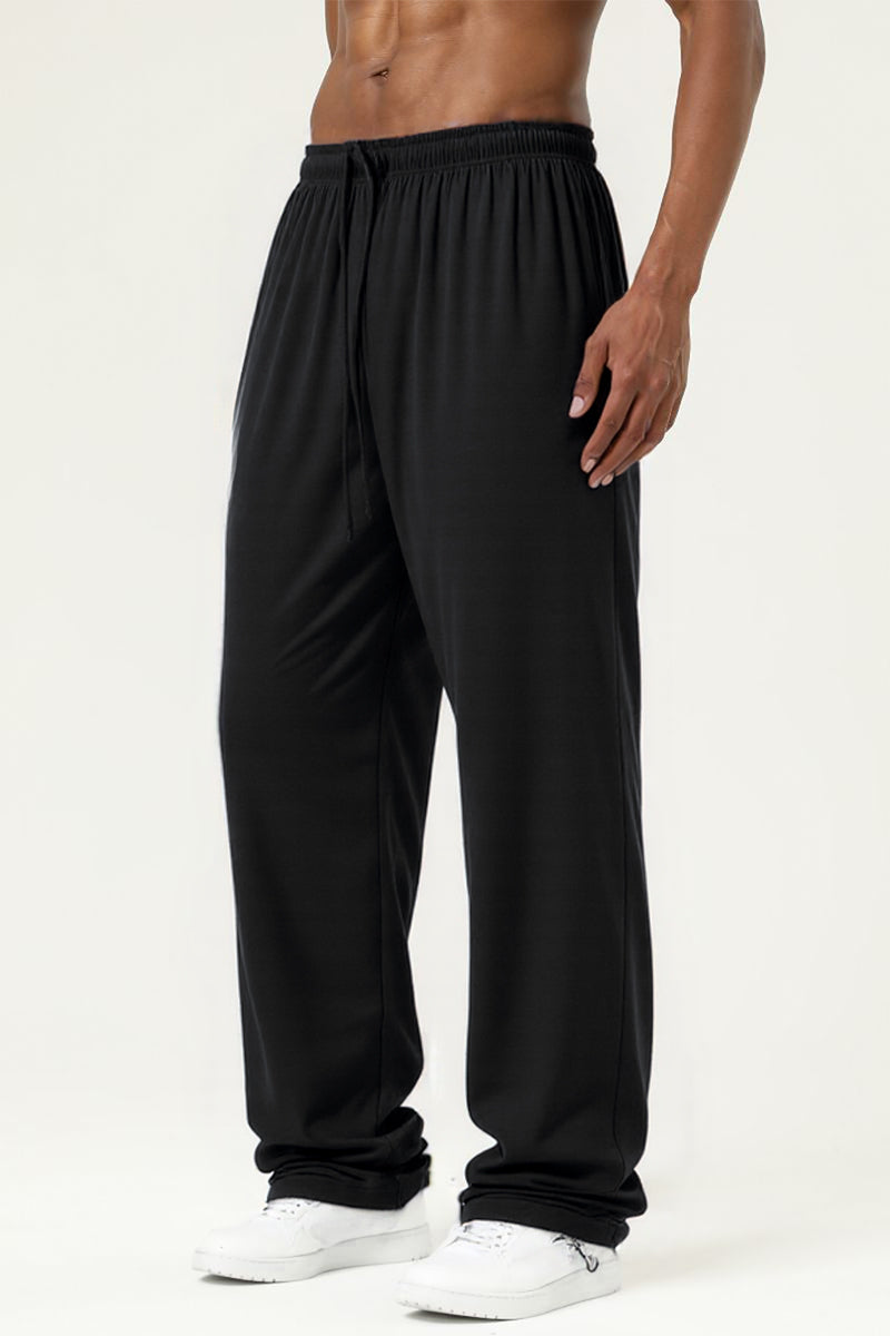 Men's Streetwear High-Stretch Straight-Leg Pants
