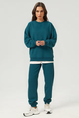 Unisex Warm Solid Color Sweatshirt And Pants