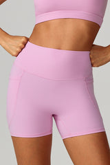 Women High-Waist Quick-Dry Pocket Yoga Shorts