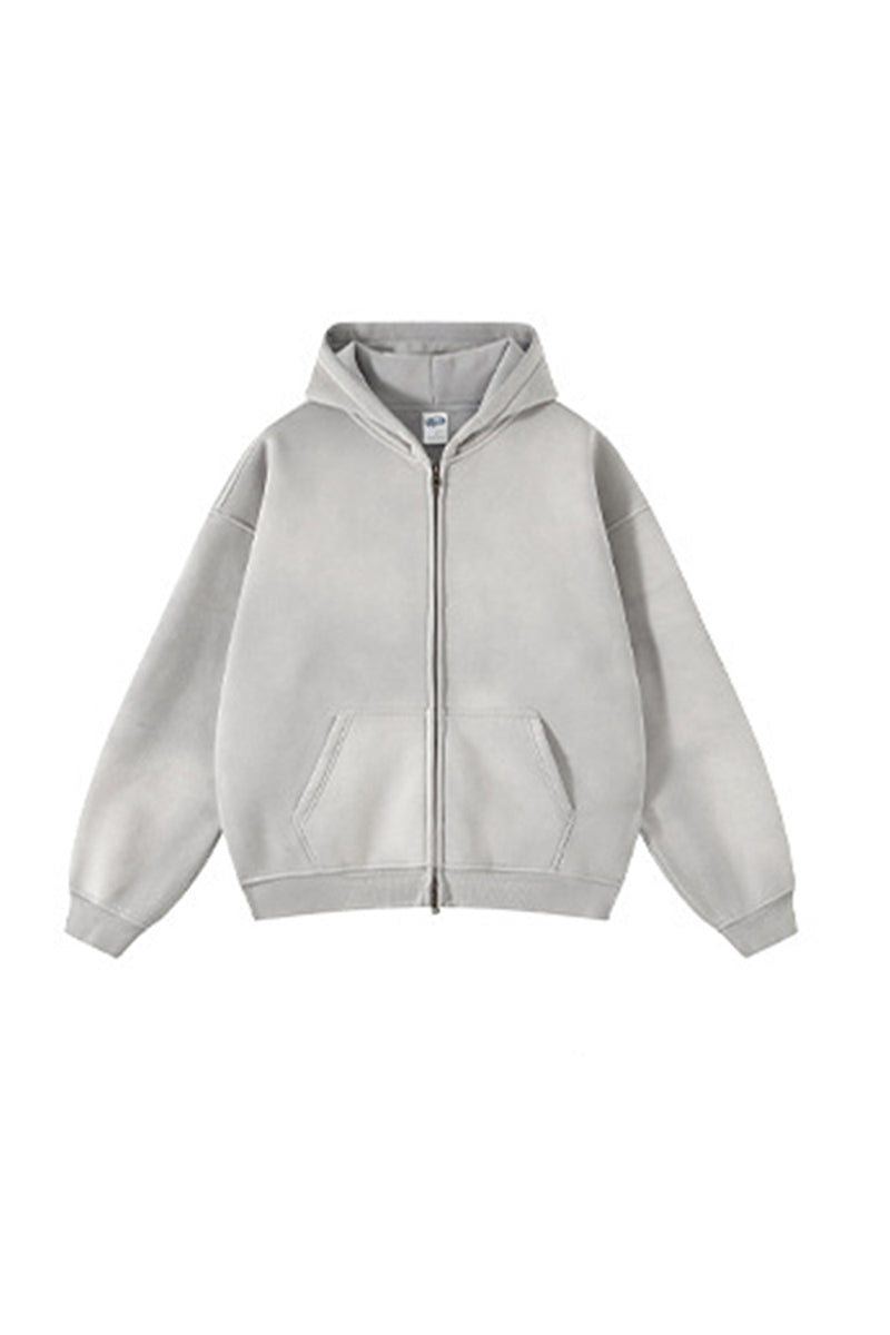 Unisex Wax-Dye Washed Fleece Hoodie