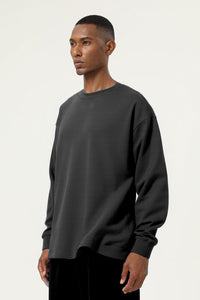 Men's Streetwear Cotton Loose Fitting Solid Pullover