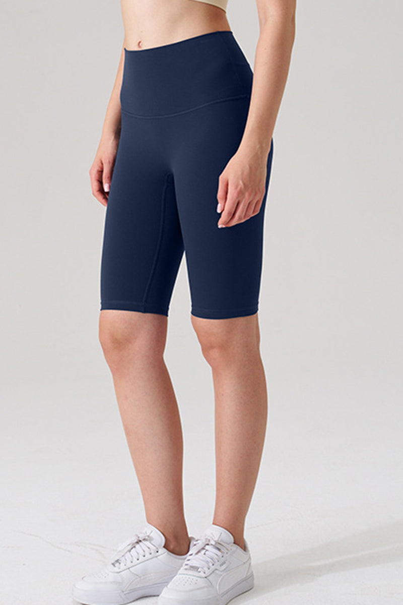 Women Naked-Feel High-Waist Sculpting Yoga Shorts