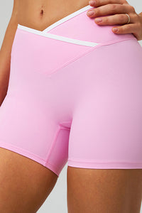 Women Crisscross High-Waist Yoga Shorts