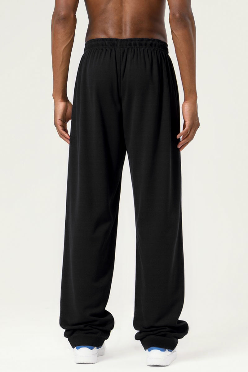Men's Streetwear High-Stretch Straight-Leg Pants