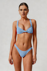 Women's Twist-Front Pleated Sexy Bikini