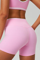 Women Crisscross High-Waist Yoga Shorts