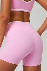Women Crisscross High-Waist Yoga Shorts