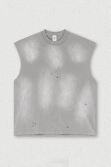 Vintage Distressed Sleeveless Sports Tank Top