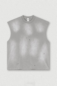 Vintage Distressed Sleeveless Sports Tank Top