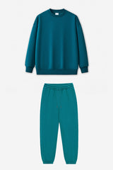 Unisex Warm Solid Color Sweatshirt And Pants