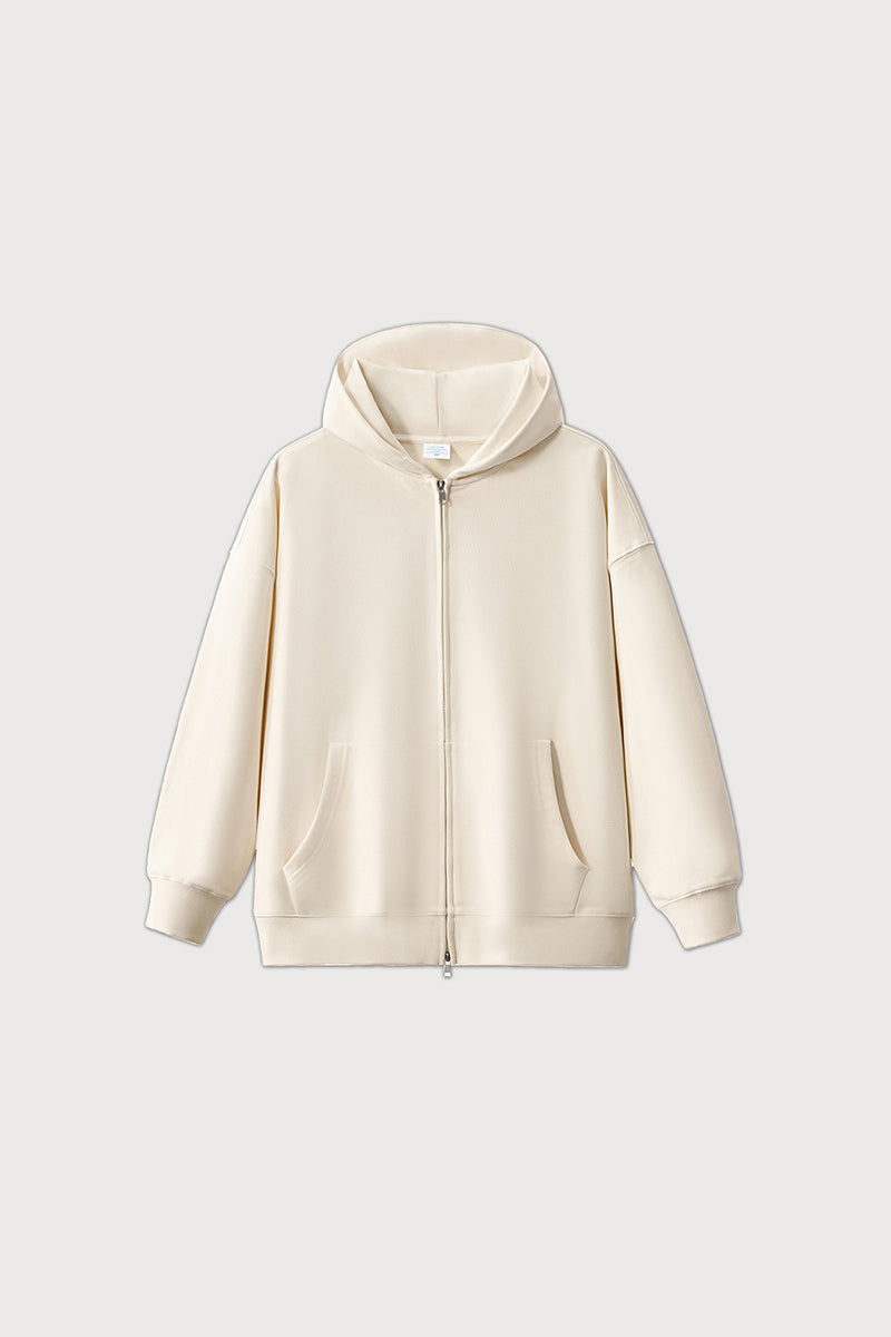 Unisex 400G Heavyweight Brushed Zip-Up Hoodie