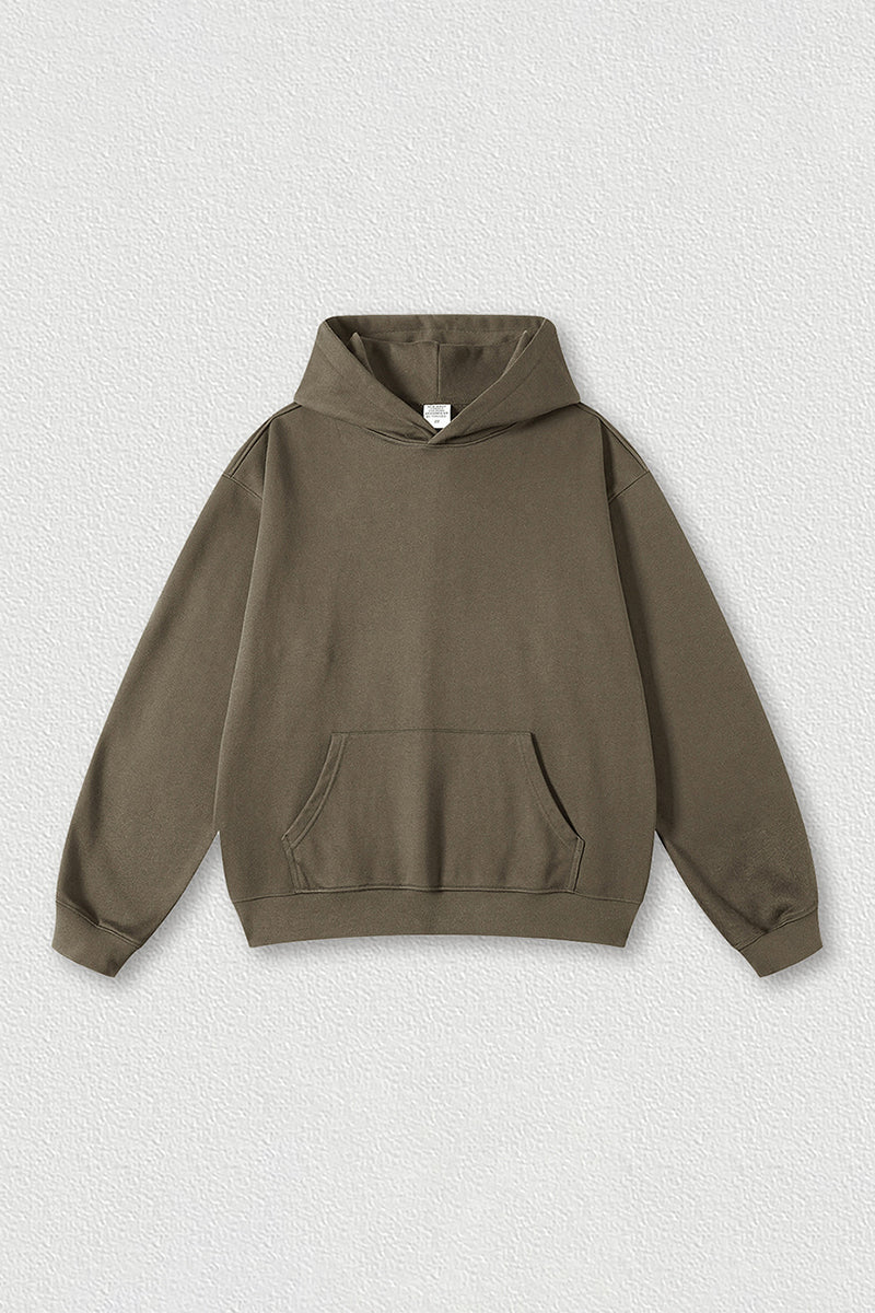 Solid color hoodie terry sweatshirt