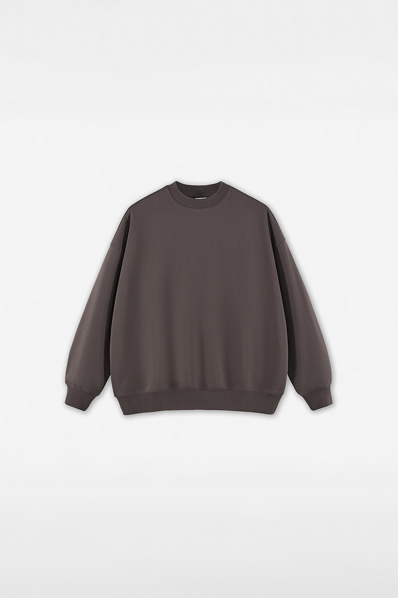 Unisex Heavyweight Brushed Crew Neck Casual Hoodie