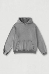 Distressed batik couple's loose sweatshirt