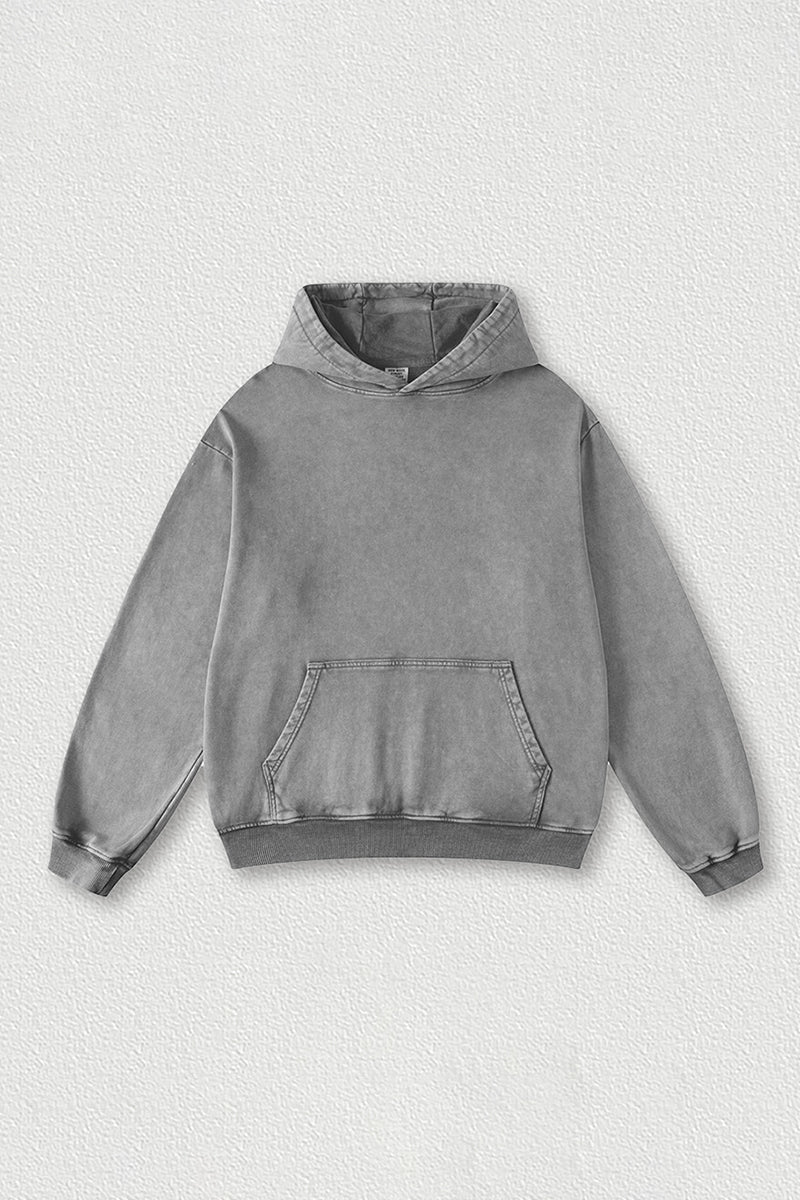 Distressed batik couple's loose sweatshirt