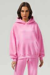 Unisex Boxy Fleece Hoodie: Distressed Vintage Short Wide Fit