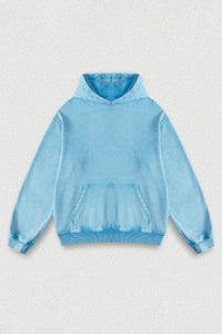 Distressed batik couple's loose sweatshirt