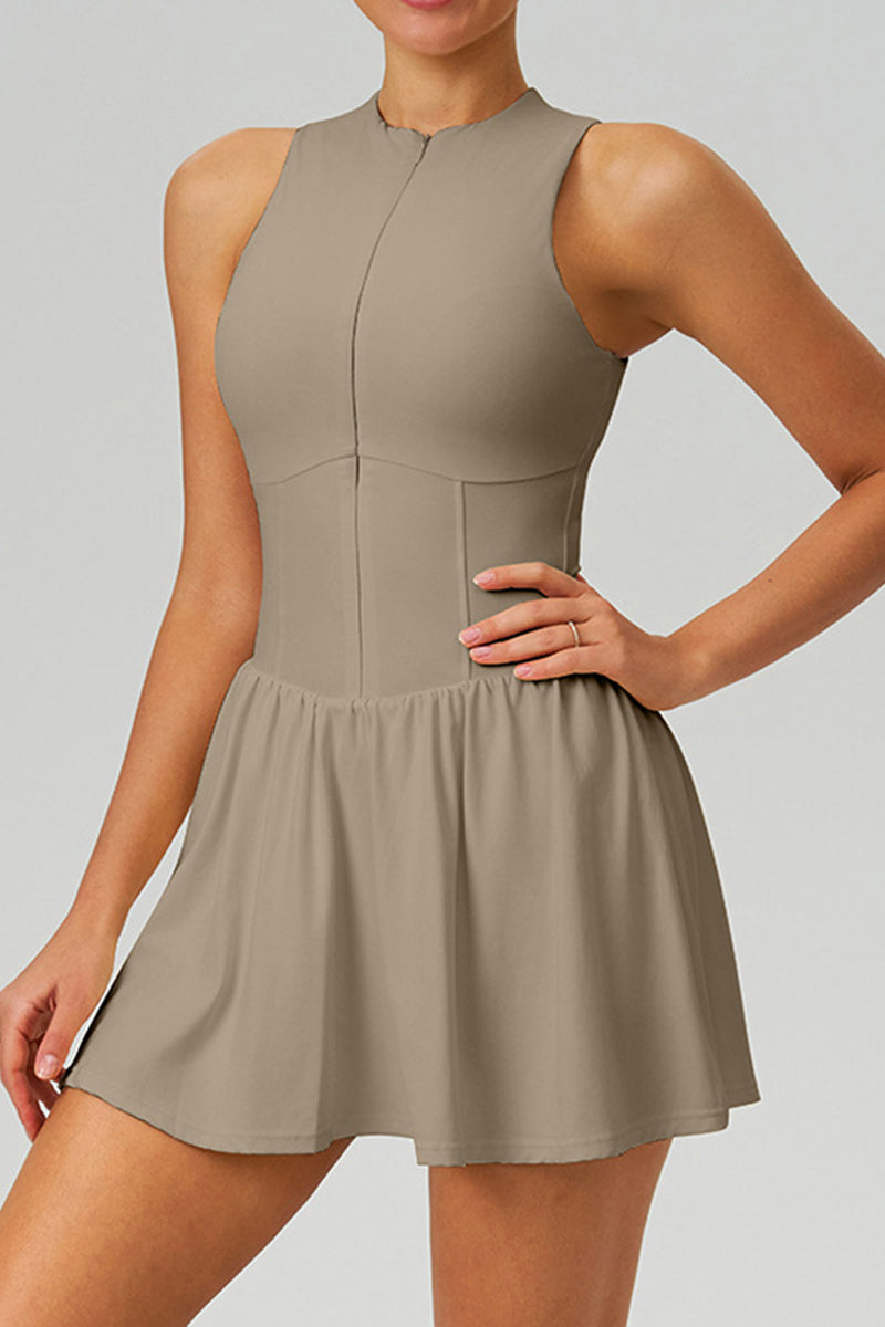 Women Cloud-Feel Fake Two-Piece Sports Dress