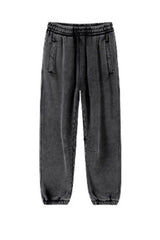 Men/Women Retro Wax-Dye Fleece-Lined Jogger Pants