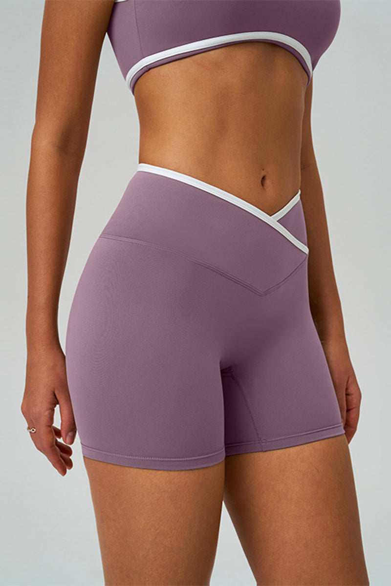 Women Crisscross High-Waist Yoga Shorts