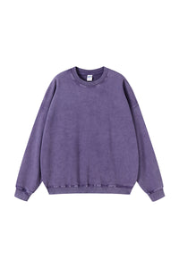 Unisex Heavyweight Terry Crewneck Sweatshirt: Wax Dye Wash Vintage Retro Design