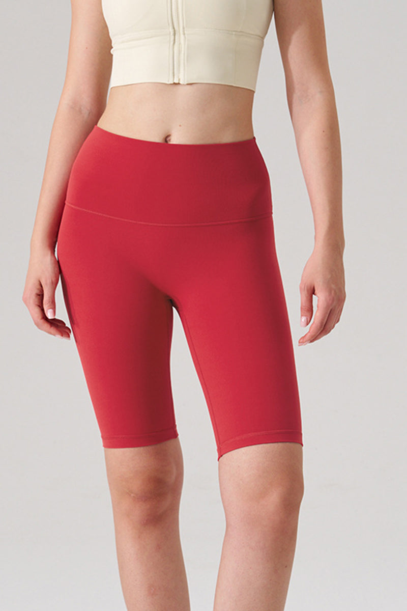 Women Naked-Feel High-Waist Sculpting Yoga Shorts