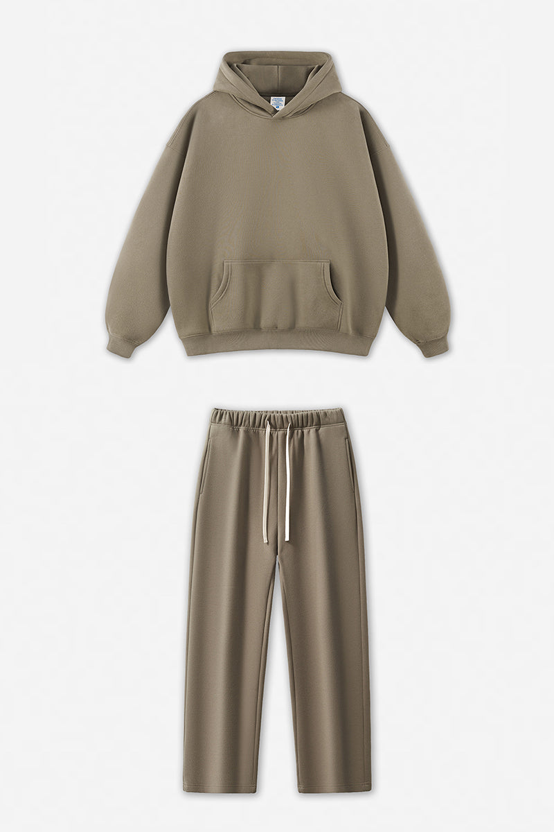 Unisex Fleece-Lined Oversized Hoodie and Pants