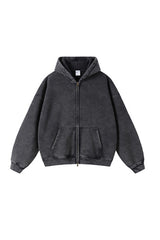 Unisex Wax-Dye Washed Fleece Hoodie
