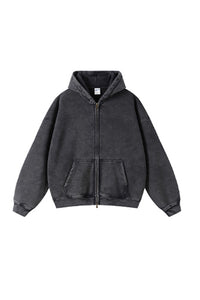 Unisex Wax-Dye Washed Fleece Hoodie