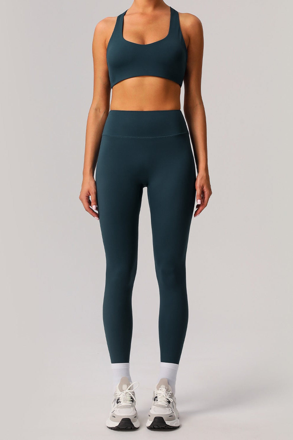 U-shaped sports bra + high stretch sports leggings 2-piece set