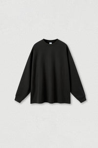 Men's Streetwear Cotton Loose Fitting Solid Pullover