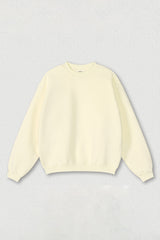 Loose fleece-lined thick round-neck sweatshirt