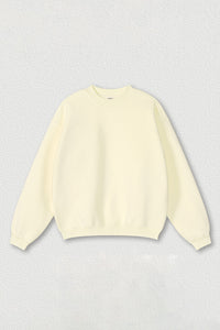 Loose fleece-lined thick round-neck sweatshirt