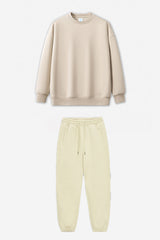 Unisex Warm Solid Color Sweatshirt And Pants
