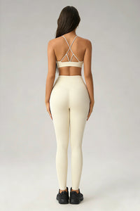 Women's Summer Sports Set:Cross Back Bra And Leggings