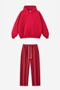 Unisex Fleece-Lined Oversized Hoodie and Pants