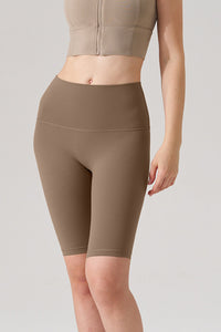 Women Naked-Feel High-Waist Sculpting Yoga Shorts