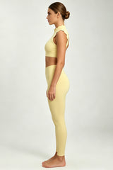 Women's Scalloped Mock Neck Bra And Leggings Yogg Sets