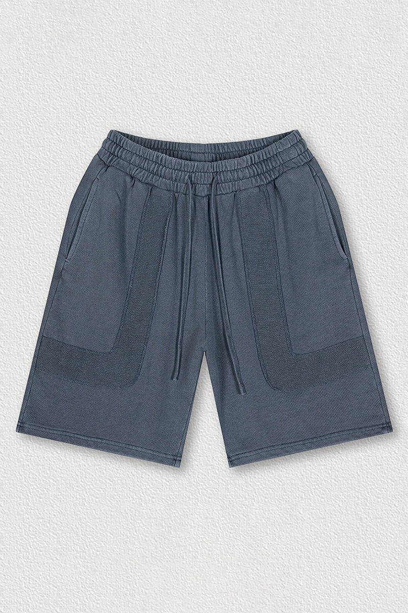 Vintage Washed Athletic Shorts - Unisex Heavyweight Distressed 5-Inch Shorts