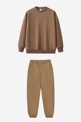 Unisex Warm Solid Color Sweatshirt And Pants