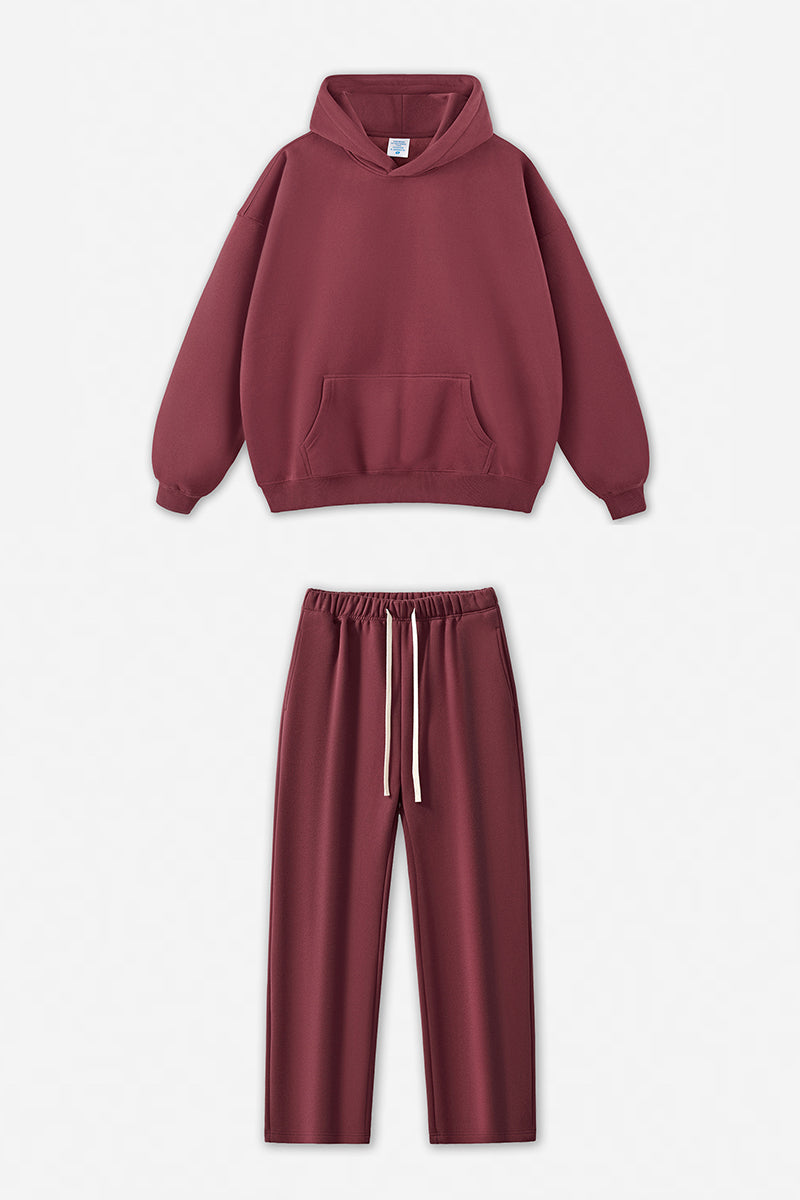 Unisex Fleece-Lined Oversized Hoodie and Pants