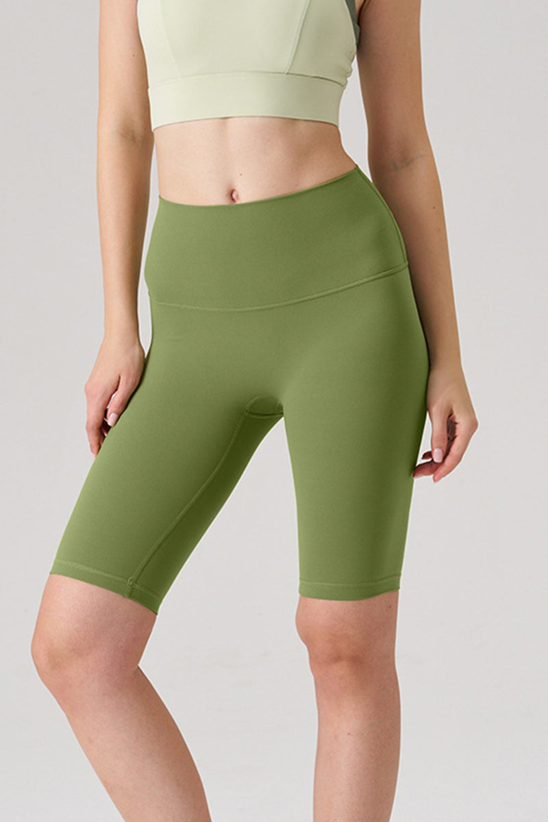 Women Naked-Feel High-Waist Sculpting Yoga Shorts